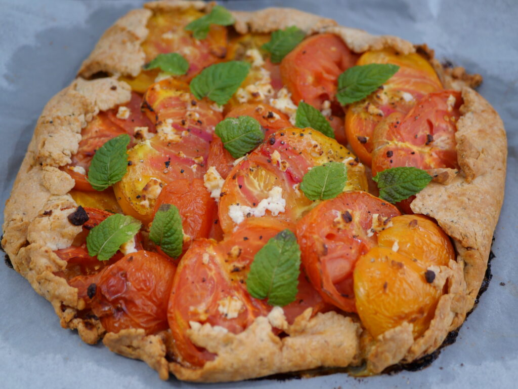 tarte rustique à la tomate