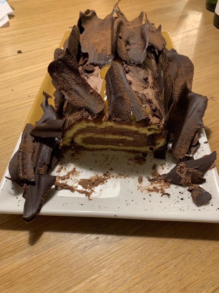 buche roulée au chocolat