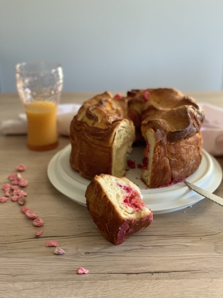 brioche aux pralines roses