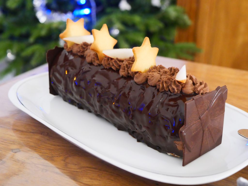 bûche chocolat poire cookie