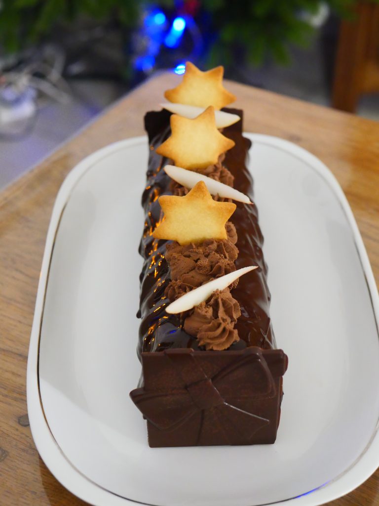 bûche poire chocolat cookie