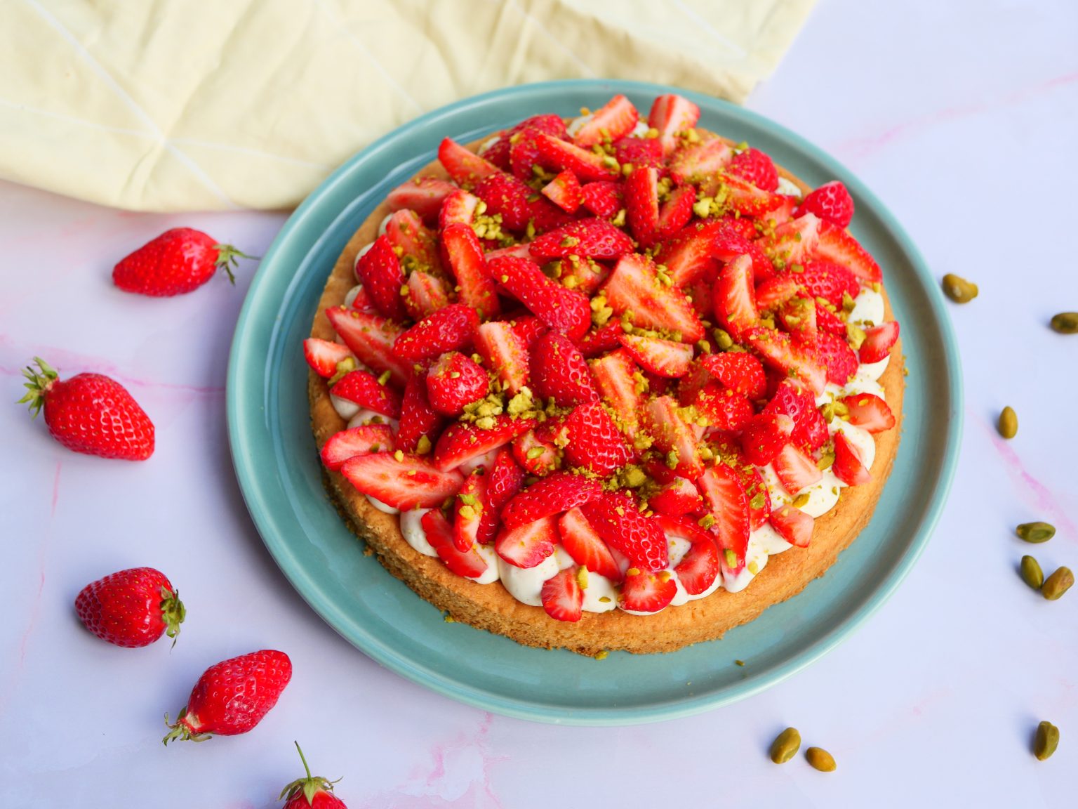 Tarte aux fraises sur sablé breton - Dans la cuisine d'Anaïs